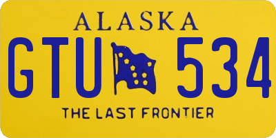 AK license plate GTU534