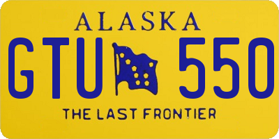 AK license plate GTU550