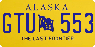 AK license plate GTU553