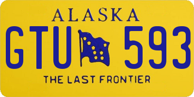 AK license plate GTU593