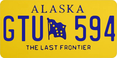 AK license plate GTU594