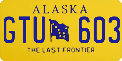 AK license plate GTU603