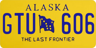 AK license plate GTU606