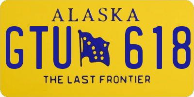 AK license plate GTU618