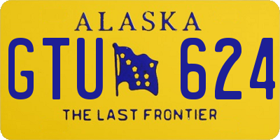 AK license plate GTU624