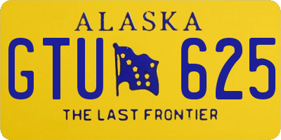 AK license plate GTU625