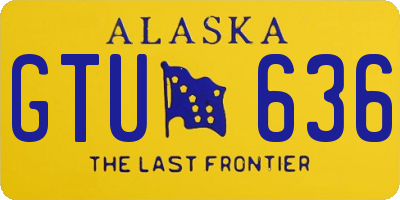 AK license plate GTU636