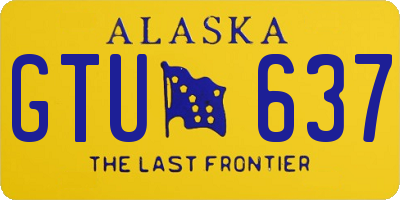 AK license plate GTU637