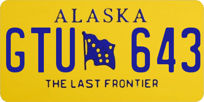 AK license plate GTU643