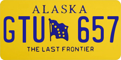 AK license plate GTU657