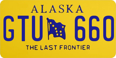 AK license plate GTU660