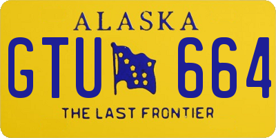 AK license plate GTU664