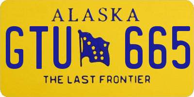 AK license plate GTU665