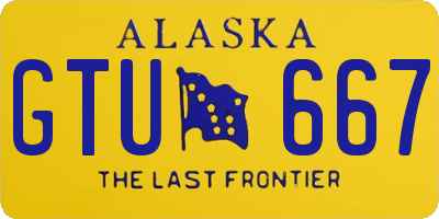 AK license plate GTU667