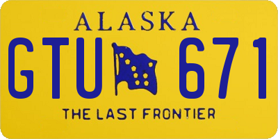 AK license plate GTU671