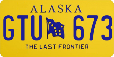 AK license plate GTU673