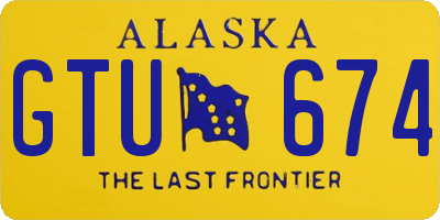 AK license plate GTU674