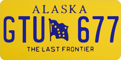 AK license plate GTU677