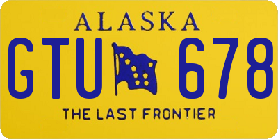 AK license plate GTU678