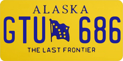 AK license plate GTU686