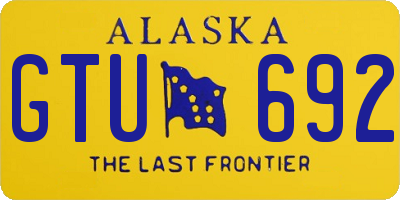 AK license plate GTU692