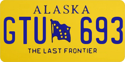 AK license plate GTU693