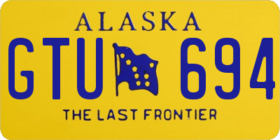 AK license plate GTU694