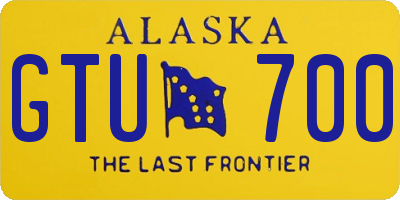 AK license plate GTU700