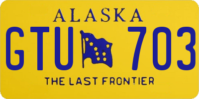 AK license plate GTU703