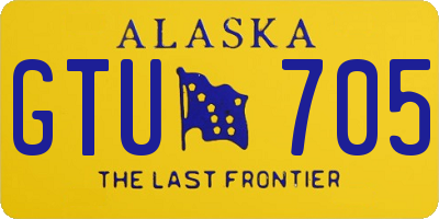 AK license plate GTU705