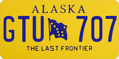 AK license plate GTU707