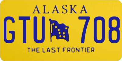 AK license plate GTU708