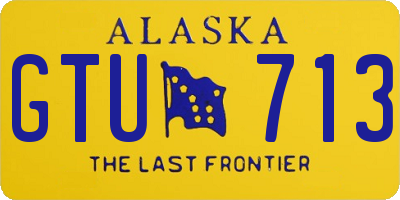 AK license plate GTU713