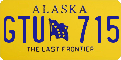 AK license plate GTU715