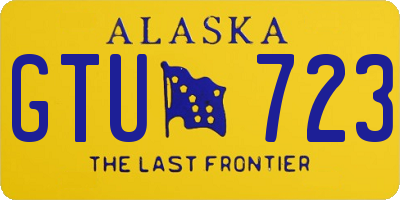 AK license plate GTU723