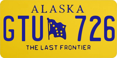 AK license plate GTU726