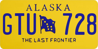 AK license plate GTU728