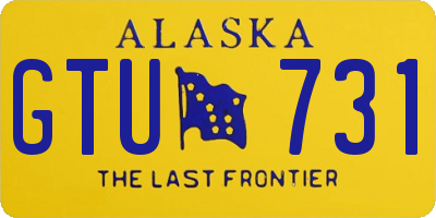 AK license plate GTU731