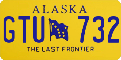 AK license plate GTU732