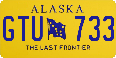 AK license plate GTU733