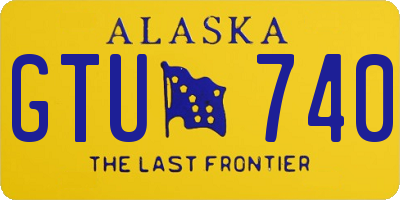 AK license plate GTU740