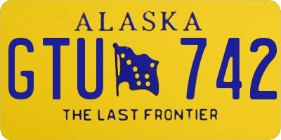 AK license plate GTU742