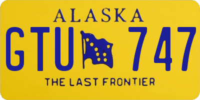 AK license plate GTU747