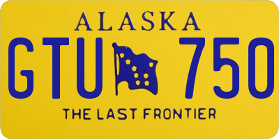 AK license plate GTU750