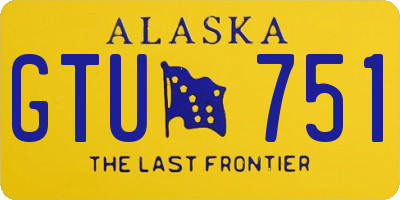 AK license plate GTU751