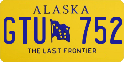 AK license plate GTU752