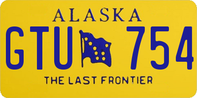 AK license plate GTU754