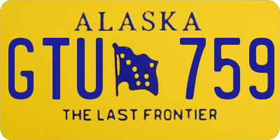 AK license plate GTU759