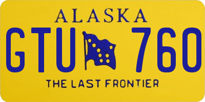 AK license plate GTU760