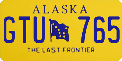 AK license plate GTU765